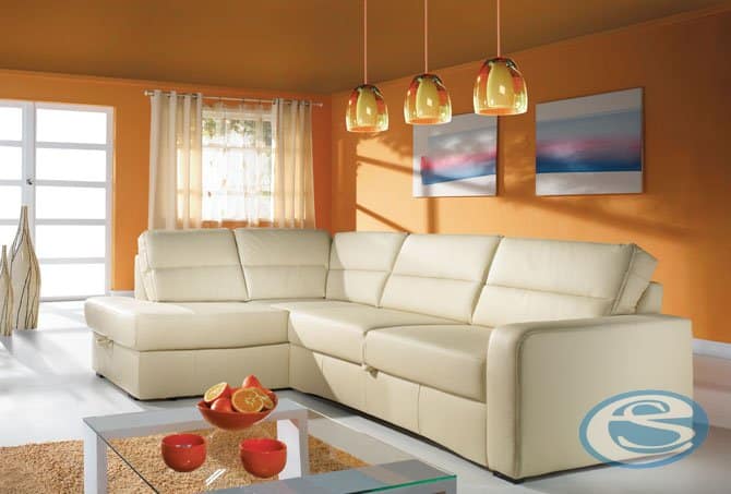 Kožená sedací souprava rohová Modern - PYKA