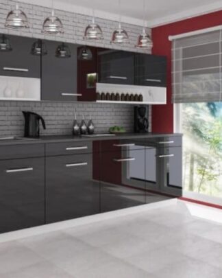 Kuchyňská linka Atractive červená vysoký lesk 260cm - FALCO