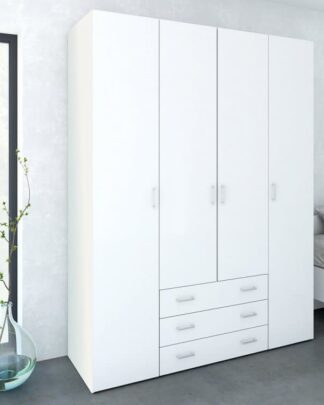Šatní skříň Space 70410 bílá/bílý lesk - TVI