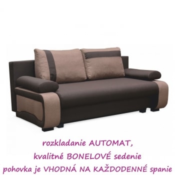 Rozkládací pohovka Bolivia čokoládová-světlehnědá - TempoKondela