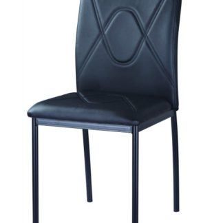 Jídelní čalouněná židle H-623 černá/chrom - FALCO