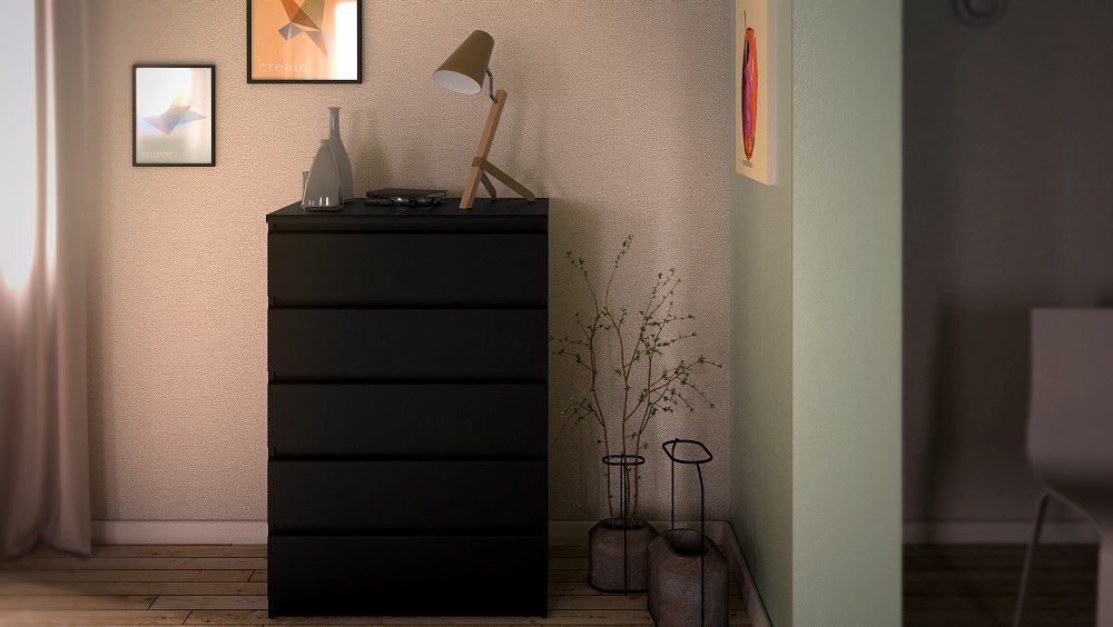Komoda Naia 71071 černý mat - TVI