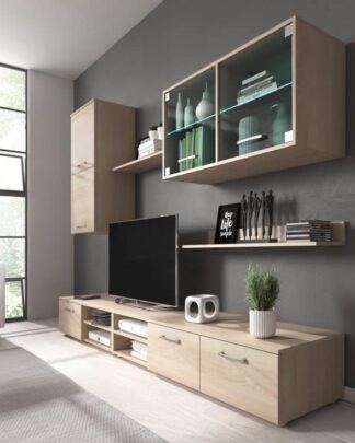 Obývací stěna Karolína sonoma+LED - FALCO