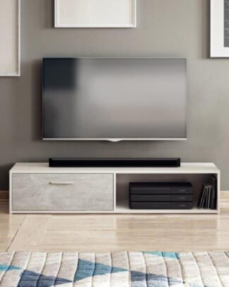 TV stolek Sharp bílá/beton - FALCO