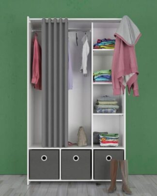 Skříň Kit 93120 bílá/grey - TVI