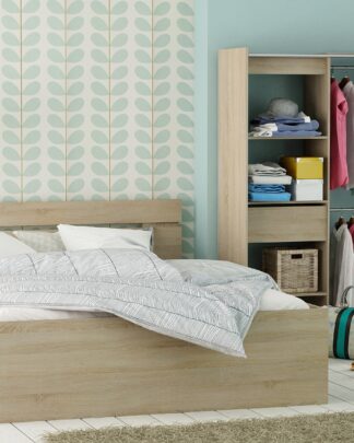 MACHIGAN, postel 140x200 cm, dub sonoma