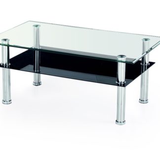 Konferenční stolek YOLANDA, kov/sklo