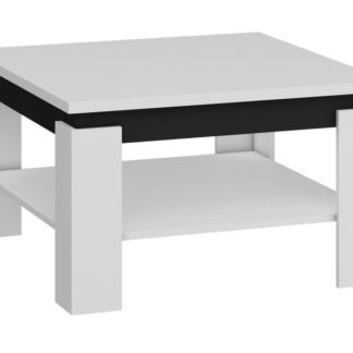 Konferenční stolek ALFA, bílá/černý lesk