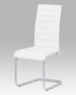 Jídelní židle DCL-102 WT, bílá/šedý lak