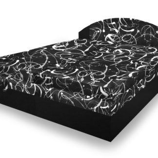 Polohovací čalouněná postel VESNA 160x200 cm, černá látka
