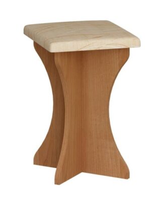 Čalouněný taburet do kuchyňské sestavy, béžová ekokůže, barva: