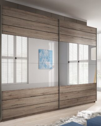 GALAXY skříň se zrcadlem 220 TYP 58, dub san remo tmavý