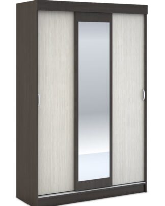 Šatní skříň BASIA 3D WK-551 se zrcadlem belfort/wenge