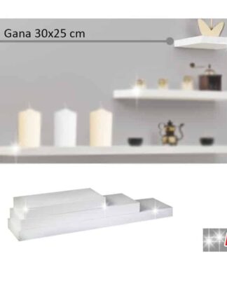 GANA police 30x25 cm, bílý lesk