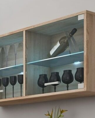 MAGIC, závěsná skříňka prosklená, dub sonoma sv.
