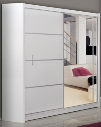 Šatní skříň s posuvnými dveřmi VISTA 180, bílá
