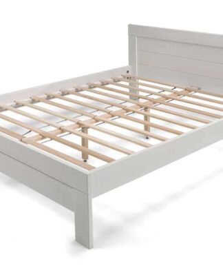 Postel WOODY CLASSIC 140x200 bez roštu, masiv buk/bílá