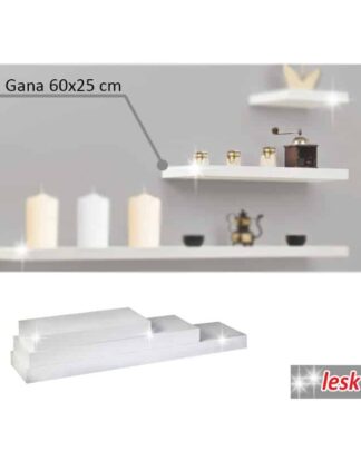 GANA police 60x25 cm, bílý lesk