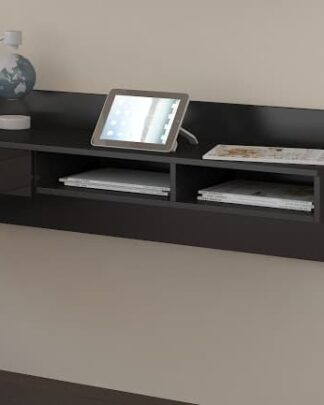 Designový psací stůl UNO, černá/černý lesk