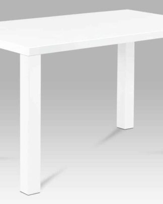 Jídelní stůl AT-3006 WT 120x80 cm, vysoký lesk bílý