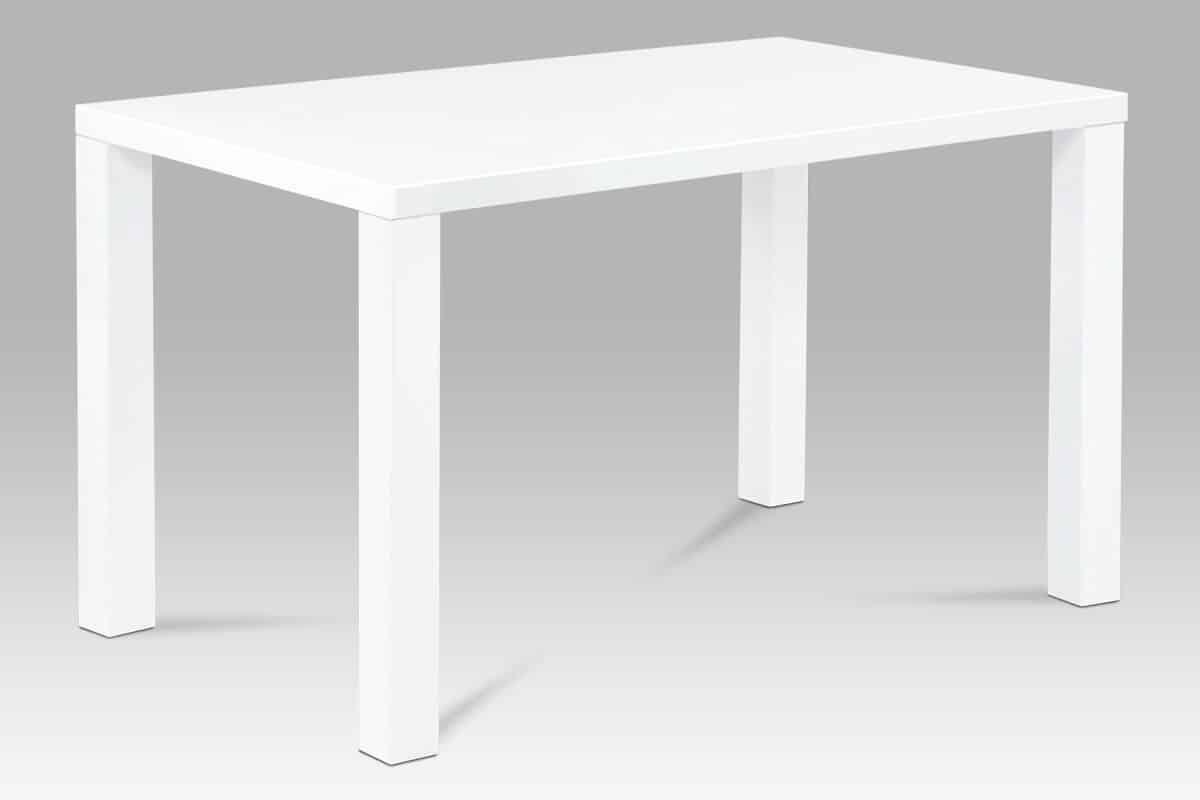 Jídelní stůl AT-3006 WT 120x80 cm, vysoký lesk bílý
