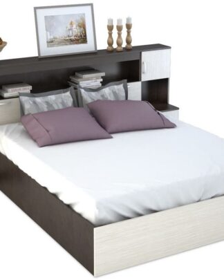 Postel BASIA 160x200 KP-552 se záhlavím belfort/wenge