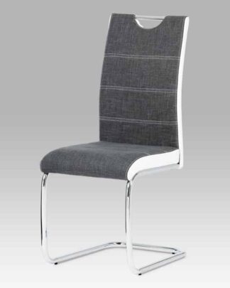 Jídelní židle HC-582 GREY2, šedá/bílá