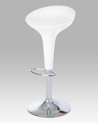 Barová židle bílá/plast chrom AUB-9002 WT