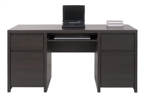Elegantní PC stůl KASPIAN, BIU2D2S/160, wenge