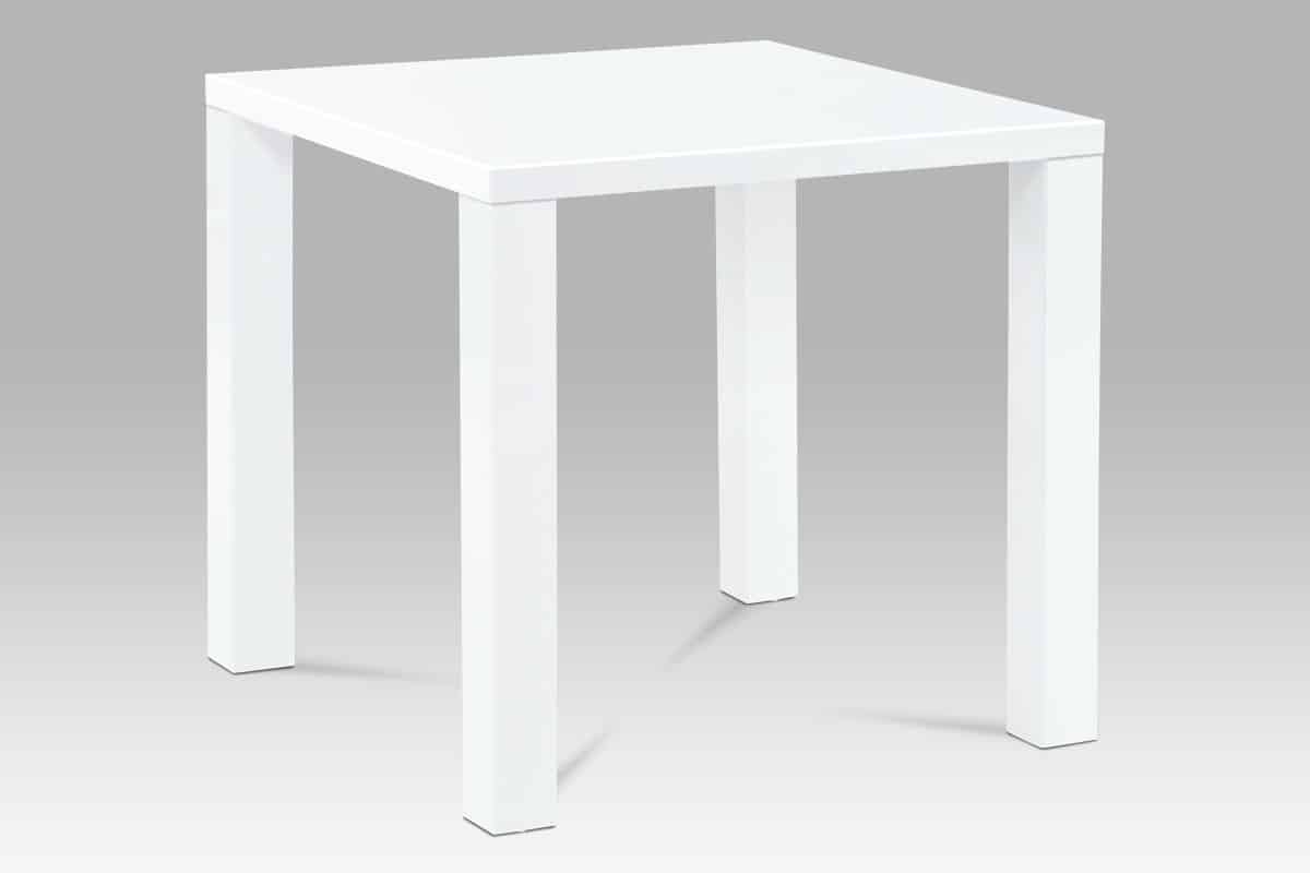 Jídelní stůl AT-3005 WT 80x80 cm, vysoký lesk bílý