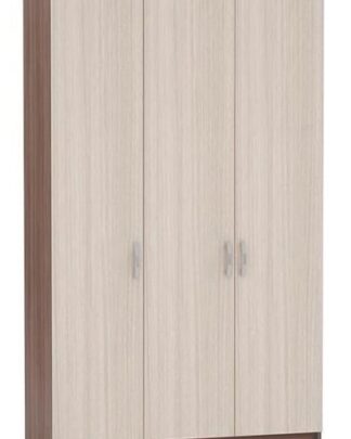 Šatní skříň BASIA 3D WK-554 s policemi sv./tm. jasan šimo