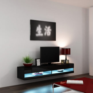 Televizní stolek VIGO NEW "180", černá/černý lesk