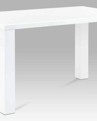 Jídelní stůl AT-3007 WT 135x80 cm, vysoký lesk bílý