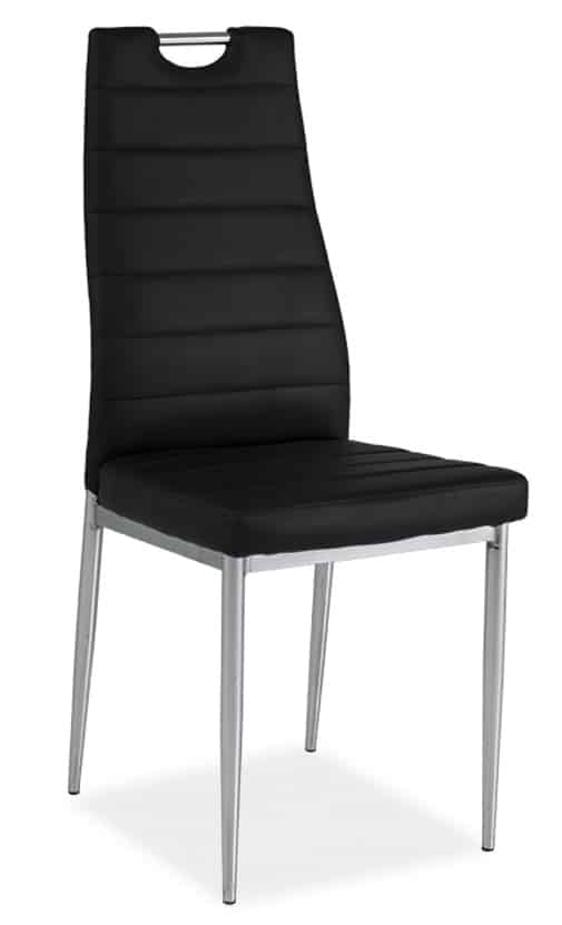 Jídelní čalouněná židle H-260, černá/chrom