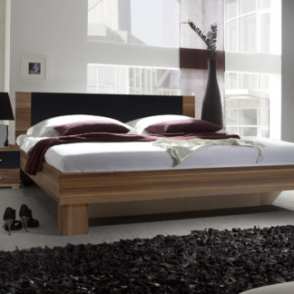 VERA postel 160x200 cm s nočními stolky, červený ořech/černá