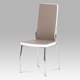 Jídelní židle AC-1693 LAN, koženka lanýž/bílá