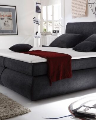 Postel boxspring RIMINNI 180x200cm, šedá látka