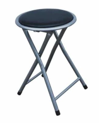 IRMA TABURET DR-9-702 CERNA EKOKUZE + STRIBRNA