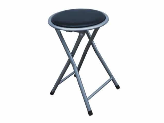 IRMA TABURET DR-9-702 CERNA EKOKUZE + STRIBRNA