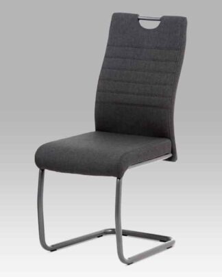 Jídelní židle DCL-417 GREY2, látka šedá/kov matná antracit