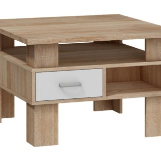 Konferenční stolek GAMMA, barva: dub sonoma/bílý lesk