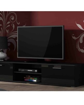 SOHO, RTV stolek 180 S-3, černý mat/černý lesk