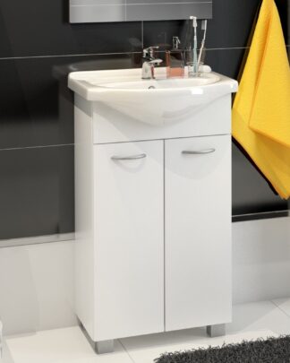 Koupelnová skříňka NEJBY s umyvadlem, bílá