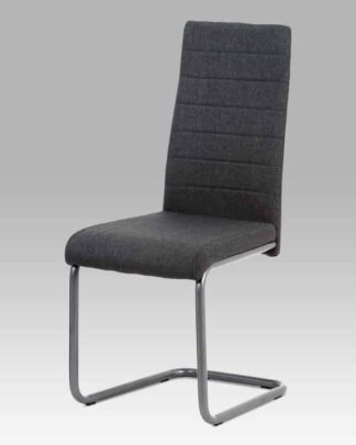 Jídelní židle DCL-400 GREY2, látka šedá/kov matný antracit