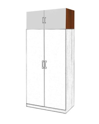 Nástavec 2 dveřový 61525, ořech/bílá