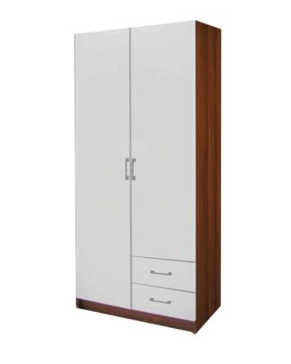 Šatní skříň 61521, ořech/bílá