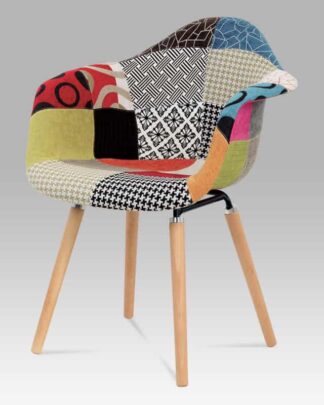 Jídelní židle CT-723 PW2, patchwork / natural