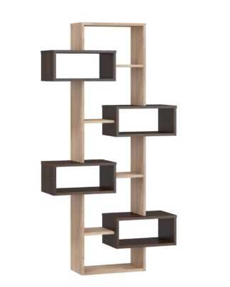 Regál RIO 18, dub sonoma tmavý/dub sonoma