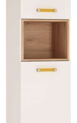 Regál AMAZON 2D, typ 10, san remo/bílý lesk