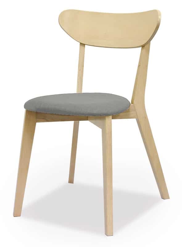 Jídelní čalouněná židle NARVIK, šedá/bělený dub